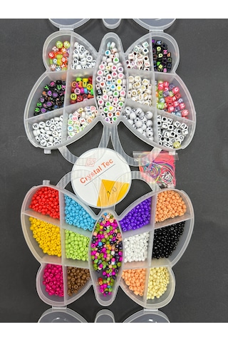 Kelebek Desenli Kutuda Kendin Yap Hobi Takı Yapım Seti