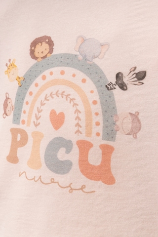 %100 Pamuklu Picu T-shirt Pembe