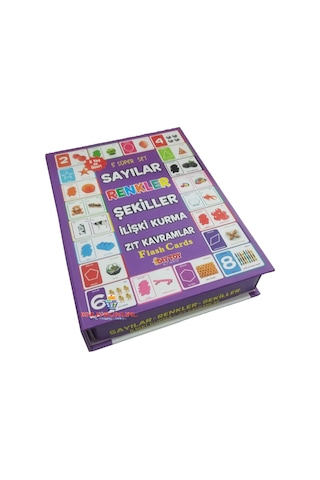 Sayılar Renkler Şekiller 5 Süper Eğitici Zeka Kartları Diytoy