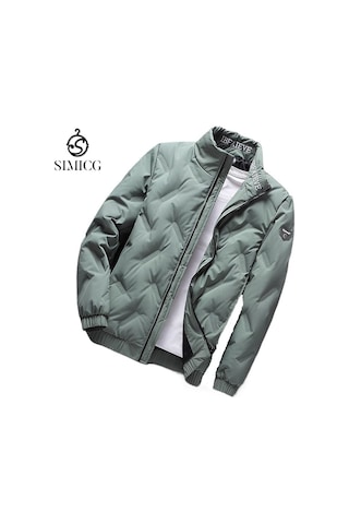 Kışlık Dik Yaka, Şık Ve Çok Yönlü, Sıcak Erkek Üstleri Ve Ceketleri Yeşil