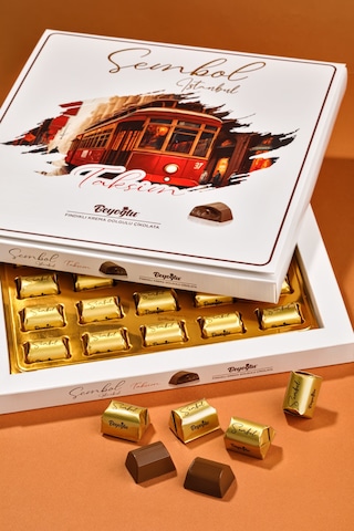 Beyoğlu Sembol Istanbul Hediyelik Çikolata Fındıklı Krema Dolgulu 300gr.