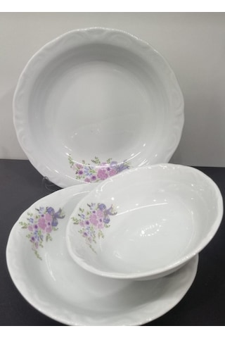 Porland Porselen Buket 18 Parça Yemek Takımı