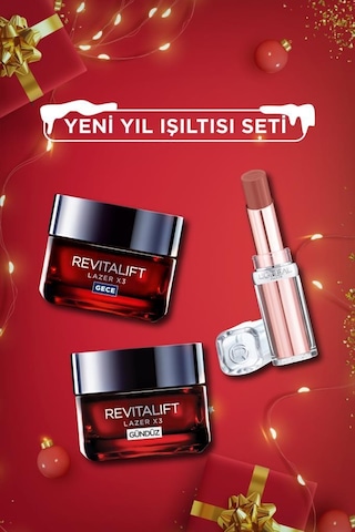 Yeni Yıl Essentials Bakım Seti Color Riche Shine Ruj&revitalift Lazer Gündüz+gece Kremi pktnewyearbkmset3-11024 112