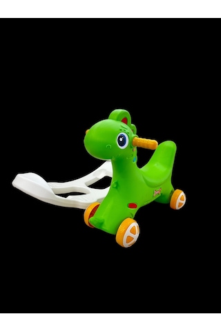Sallanan Yeşil Dinazor Sallanan Ve Tekerlekli Dino