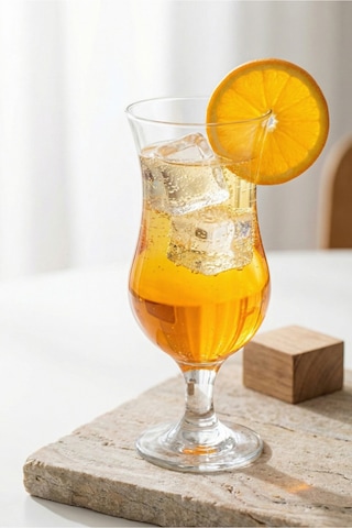 Lav Fiesta Cam Kokteyl Bardağı 6'lı 390 ml (Meşrubat/Smoothie /Milkshake/Soğuk Kahve Bardağı )