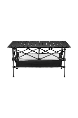 Family Large Katlanabilir Alüminyum Kamp Masası - Siyah
