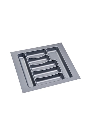 Çekmece İçi Kaşıklık 42 x 49 Cm Mutfak Çekmece Düzenleyici Gri