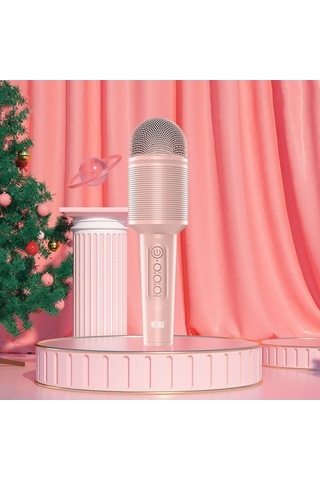 Flybuy Soaiy Mc8 Kablosuz Karaoke Mikrofonu, Bluetooth Hoparlör, 2'li Ktv Oynatıcı, Dahili Ses Kartı, Taşınabilir