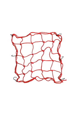 Lemestar Motosiklet Bagaj Filesi - 6 Kancalı Esnek Ağ 300x300mm Veya 400x400mm - Siyah/kırmızı/mavi/yeşil/sarı