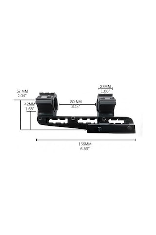 Konus Çap: 30 Mm Ve 25 Mm Dampa Dürbün Ayağı Siyah 36003133