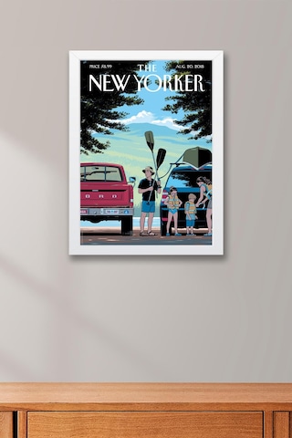 The New Yorker Çerçeveli Tablo August 20 2018 - Göle Gidiş Tablosu