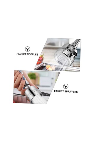 Kontonty 2 Adet Musluk Duş Mutfak Musluğu Musluğu Dönen Musluk Gümüş