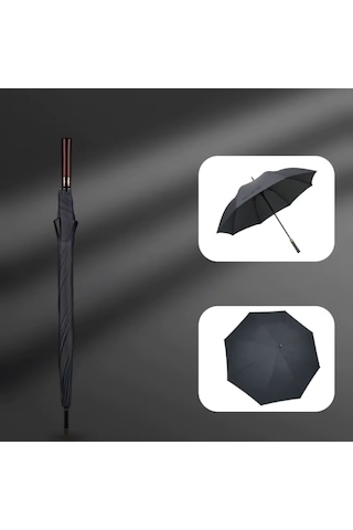Newdaki Protokol Yağmur Şemsiyesi 130 Cm Taşıma Kılıflı 2 Kişilik Ahşap Düz Saplı 1. Kalite Şık Ve Dayanıklı Koyu Lacivert