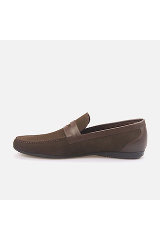 Kemal Tanca Erkek Loafer 255-1 Kahve Nubuk