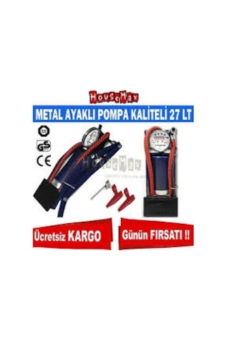 Gonfleur Barometre Ölçer Ayaklı Pompa Bisiklet Motosiklet Araba