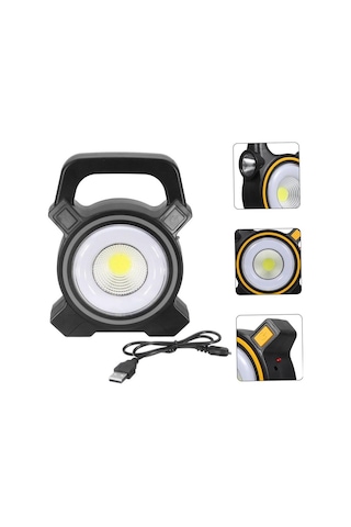 Ayt Powermaster Jy-819a Cob Ve Angel Led Li 3 Modlu Solar Usb Şarjlı Çalışma Lambası El Feneri Işıldak Kamp Lambası Led