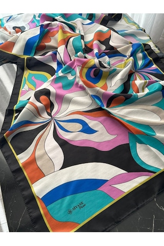 Siyane Scarf Naturel Desen Şal 03 Çok Renkli