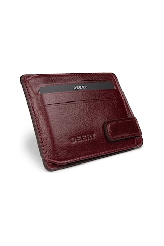 Deery Erkek Hakiki Deri Bordo Yatay Cüzdan - 00521mbrdz01 Bordo
