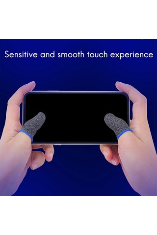 Kosona Yüksek Hassasiyetli Oyun Parmak Kılıfı - Ter Emici, Esnek, Gümüş Fiber Malzeme