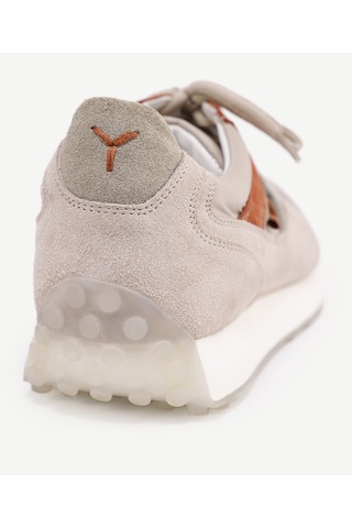 Yargıcı Kumaş Detaylı Deri Sneaker 24yeay4474x 017 Bej