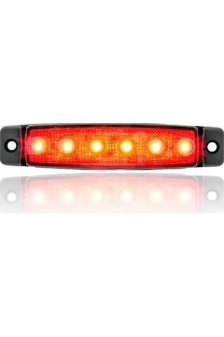 SANEL 6 LEDLİ KIRMIZI PARMAK LED 24V LAMBA BASAMAK AYDINLATMA 24V
