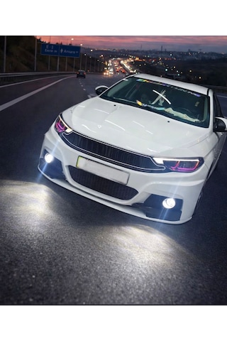 Fiat Egea Ön Panjur 2020+ Bmw M Dizayn Led Li Piano Black Soketli Siyah - Siyah