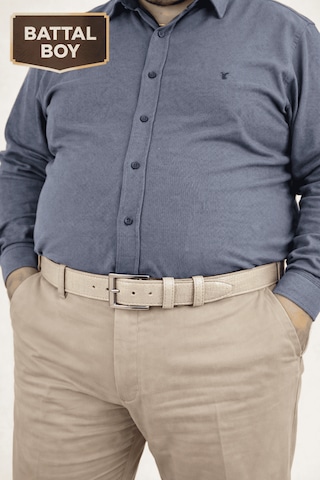 Parscraft Battal Boy / Büyük Beden / Uzun Boy Xxxl 3,5 Cm Klasik Erkek Hakiki Deri Kemer 170 Cm E Kadar Beyaz