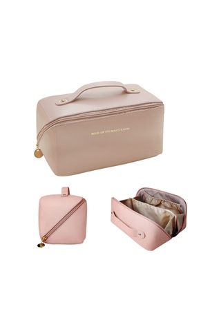 Müstesna Pu Deri Seyehat Makyaj Çantası