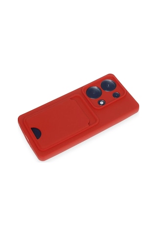 Newface - 610 - Xiaomi Redmi Note 13 Pro 4g Kılıf Kelvin Kartvizitli Silikon - Csmo-tex - - Kırmızı