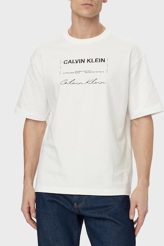 Calvin Klein Erkek T Shirt Lv04re827g Yaf Beyaz
