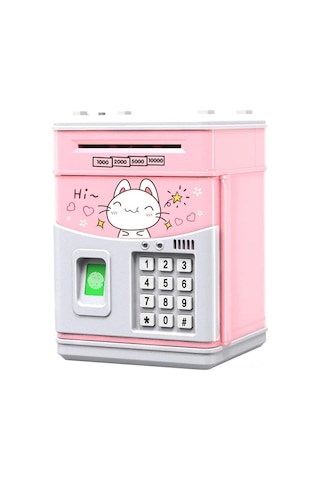 Parmak İzi Simüle Edilmiş Şifreli Mını Atm Elektronik Kumbarası, Nakit Para Huni, Otomatik Kaydırma Kağıdı, Çocuklar İçin Kasa