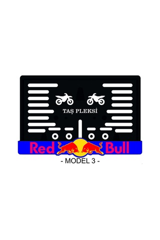 Redbull Motor Plakalık Tüm Motorsiklet Modellerine Uyumlu 3d Lux Pleksi Parlak Plakalık