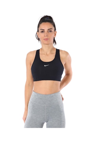 Nike Kadın Sporcu Sütyeni Bra Swoosh 1Pp Sports Bra Bv3636-010 Siyah