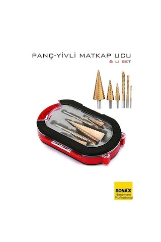 Zenvac 6'lı Titanyum Kaplama Kademeli Panç Matkap Ucu Seti Metal, Ahşap Ve Plastik İçin Zenvac29 Zenvac 6'lı Titanyum Kaplama Kademeli Panç Matkap Ucu Seti Metal, Ahşap Ve Plastik İçin Zenvac29