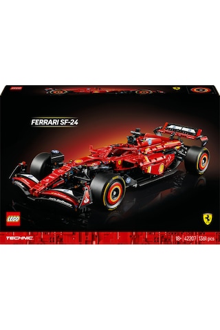 LEGO® Technic Ferrari SF-24 F1 Araba 42207 - Yetişkinler için Koleksiyonluk Yaratıcı Yarış Arabası Modeli Yapım Seti (1361 Parça)