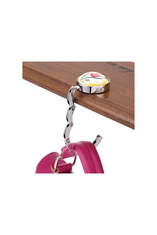 Dekoratif Desenli Masa Kenarı Çanta Askı Aparatı Aleti Askılık 4767 Çok Renkli