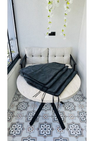 Bahçe Balkon Takımı Minder Kılıfı 1 Adet Antrasit