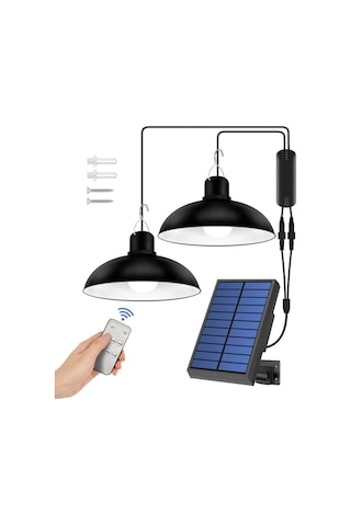 Sones Ip65 Su Geçirmez Dış Mekan Güneş Enerjili Led Ampul Avize İç Mekan Işıkları, Özellikler: Uzaktan Kumandalı Tek Sıcak Işık