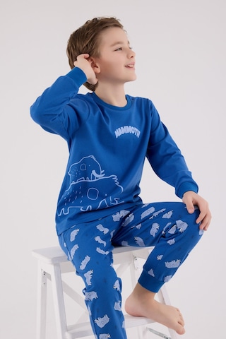 Rolypoly Erkek Çocuk Mavi Pijama Takımı Rp3666-c-v2