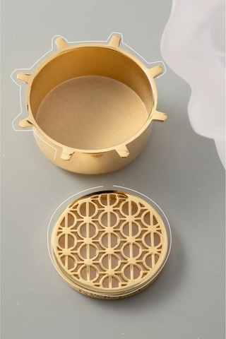 Touch Of Oud Yellow Burner Gift Set Buhurdan, Dokhoon, Bukhoor, Maşa Ve Kömürlü Hediye Seti Sarı