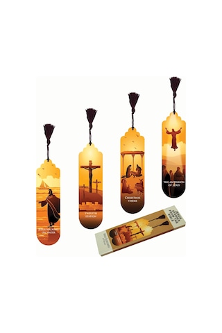 Gift Hediyelik Metal Püsküllü Kitap Ayracı Seti Jesus Stories From The Bible