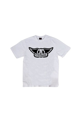 Stoned&Fame Aerosmith Baskılı T-shirt Beyaz