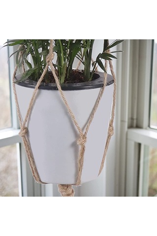 Çiçek Saksısını Asmak İçin File Cepli Halat M Diğer