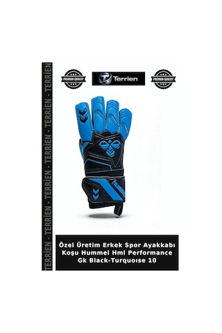 Terrien Özel Üretim Erkek Spor Ayakkabı Koşu Hummel Hml Performance Gk Black-turquoıse 10 Siyah - Turkuaz