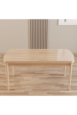 Merona Sonomo 80x132 Mdf Ahşap Ayaklı Açılır Mutfak Masası, Yemek Masası, Salon Masası Sonomo