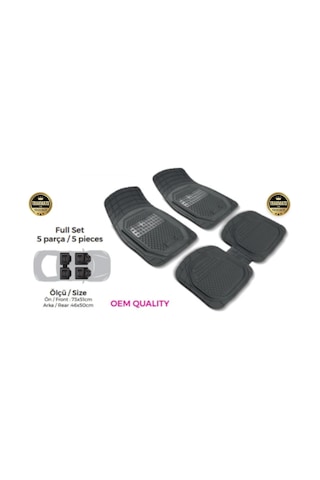 Trakmats Hyundai Tucson 2021-2025 İçin Uyumlu Kesilebilir Krom Karbon 3d Oto Paspası, Havuzlu, Su Geçirmez, Yıkanabilir, 5 Parça Set