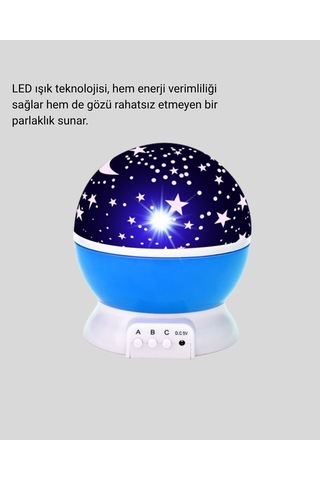 Çocuk Gece Lambası 6 Modlu Renkli Led Enerji Tasarruflu Masal Işığı Beyaz