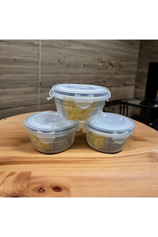 Sermer Pazarlama 3 Adet Kilitlenebilir 0.50 Litre Saklama Kabı Buzdolabı Düzenleyici Beyaz
