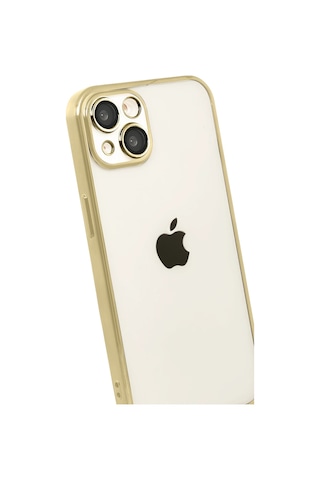 Newface - 977 - Apple iPhone Uyumlu 15 Razer Lensli Silikon - Csmo-tex - - Gold