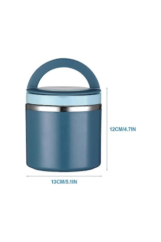 1l Termal Gıda Kabı, Termal Kap, Yiyecekleri Sıcak Tutma Kabı, Termal Öğle Yemeği Kutusu, Yalıtımlı Kap Çok Renkli